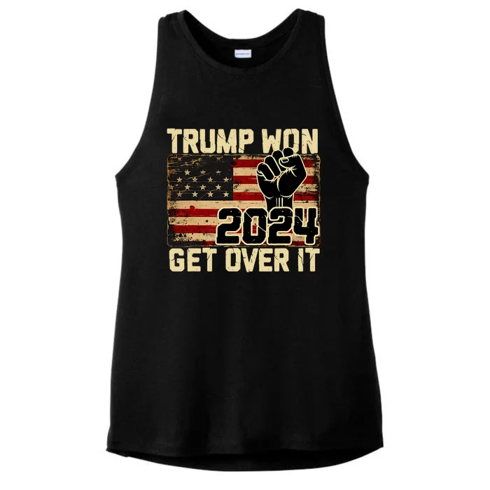 Trump We Won Wins Inauguration 47 Us President 2025 Election Ladies Tri-Blend Wicking Tank