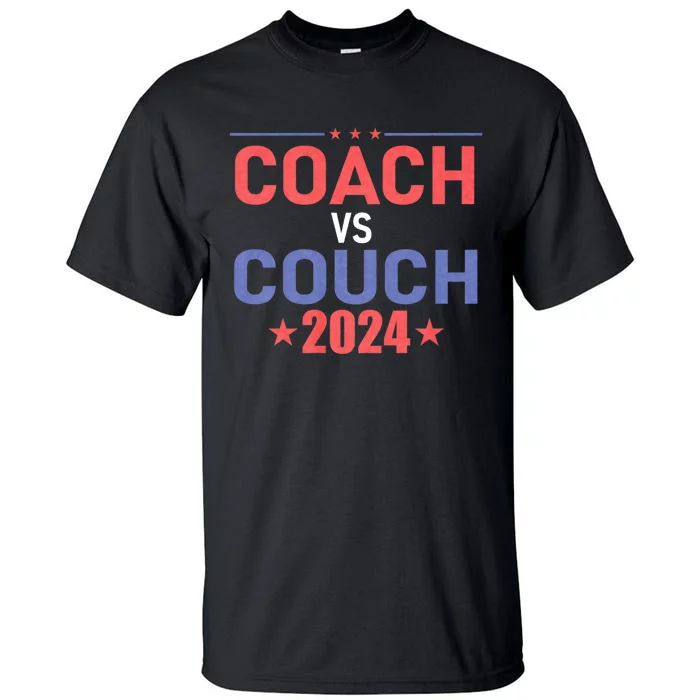 Tim Walz Waltz Vs Jd Vance 2024 Coach Vs Couch Tall T-Shirt