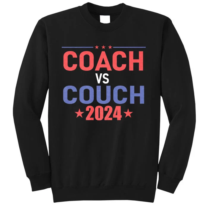 Tim Walz Waltz Vs Jd Vance 2024 Coach Vs Couch Tall Sweatshirt