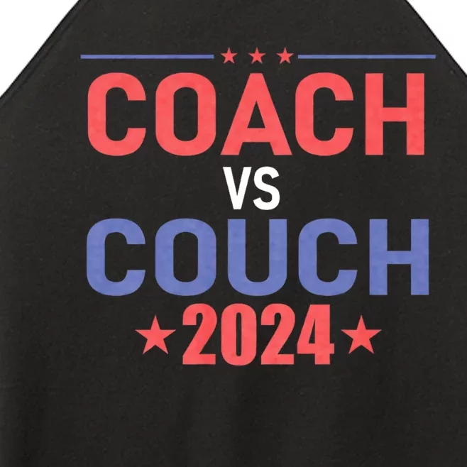 Tim Walz Waltz Vs Jd Vance 2024 Coach Vs Couch Women’s Perfect Tri Rocker Tank