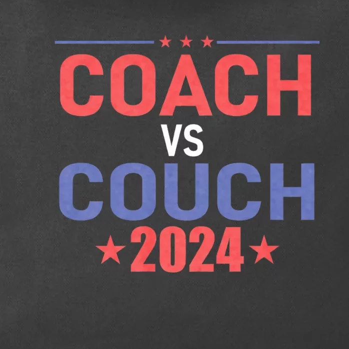 Tim Walz Waltz Vs Jd Vance 2024 Coach Vs Couch Zip Tote Bag