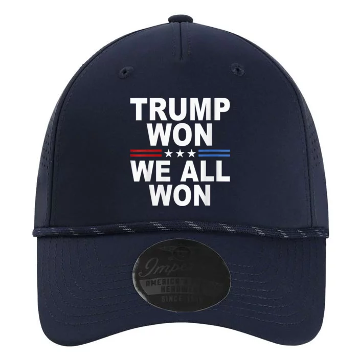 Trump Won We All Won 2024 Usa Flag Trump Won Performance The Dyno Cap