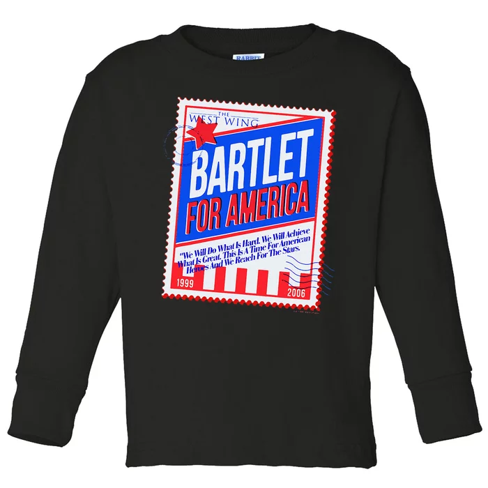 The West Wing Bartlet For America Stamp Poster Toddler Long Sleeve Shirt