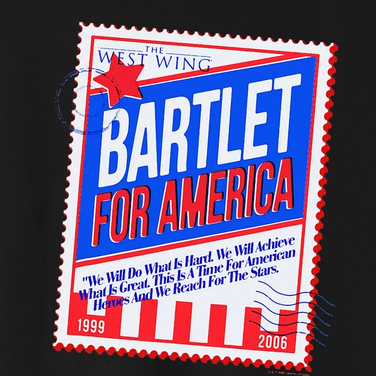 The West Wing Bartlet For America Stamp Poster Women's Crop Top Tee