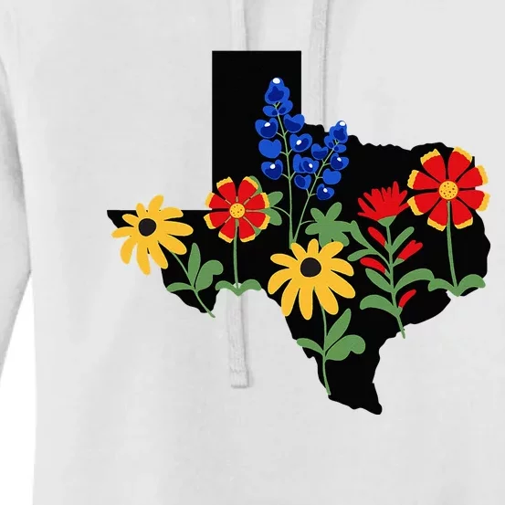 Texas Wildflowers With Bluebonnets Women's Pullover Hoodie