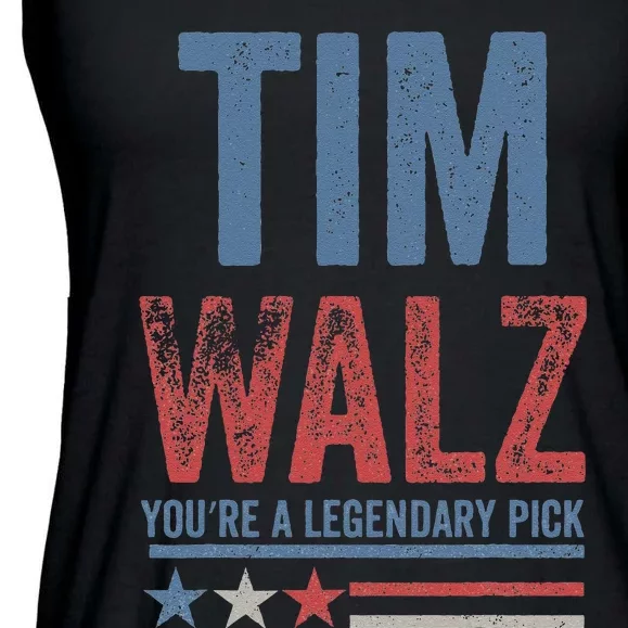 Tim Walz You’Re A Legendary Pick Ladies Essential Flowy Tank