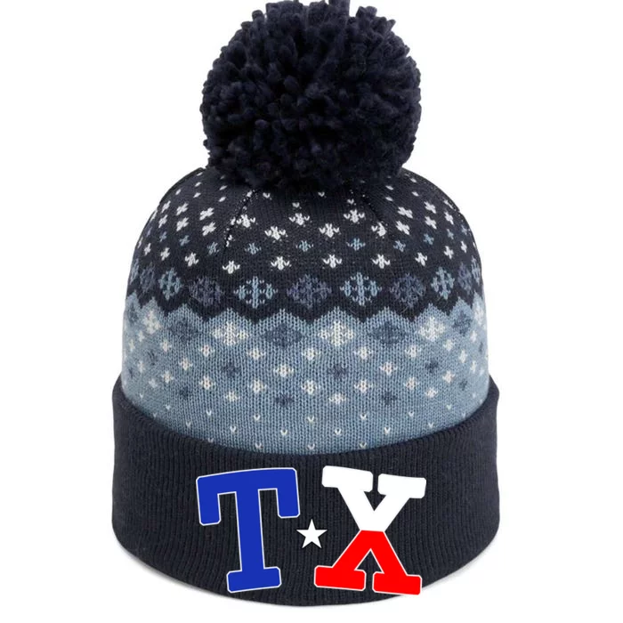 TX Logo Texas State The Baniff Cuffed Pom Beanie