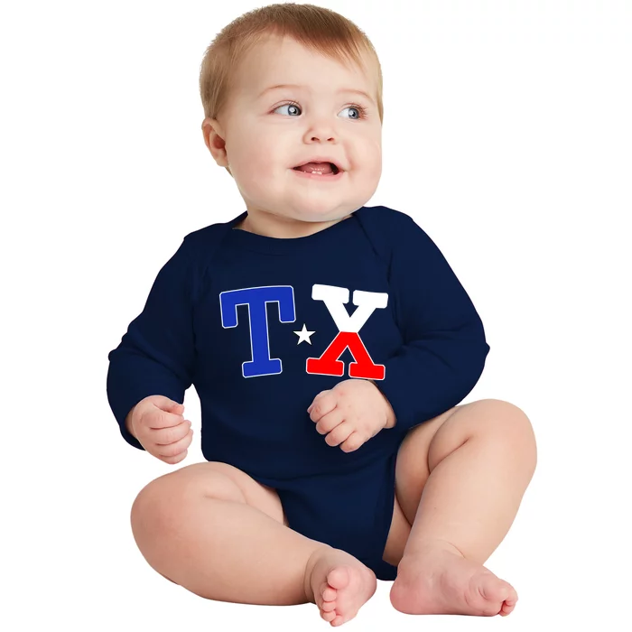 TX Logo Texas State Baby Long Sleeve Bodysuit