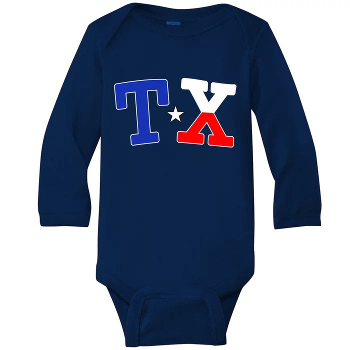 TX Logo Texas State Baby Long Sleeve Bodysuit