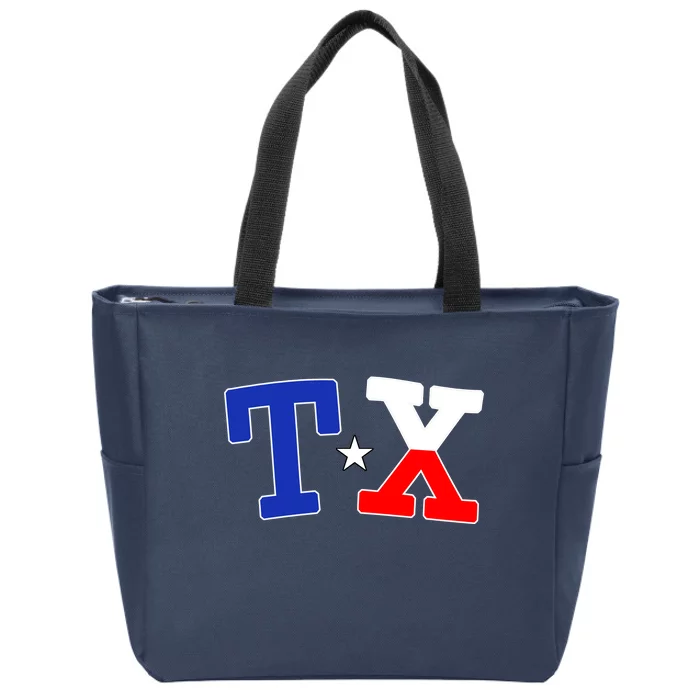 TX Logo Texas State Zip Tote Bag