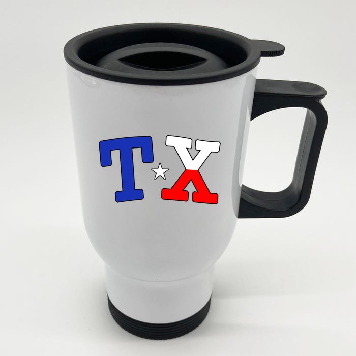 TX Logo Texas State Front & Back Stainless Steel Travel Mug