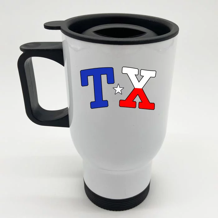 TX Logo Texas State Front & Back Stainless Steel Travel Mug