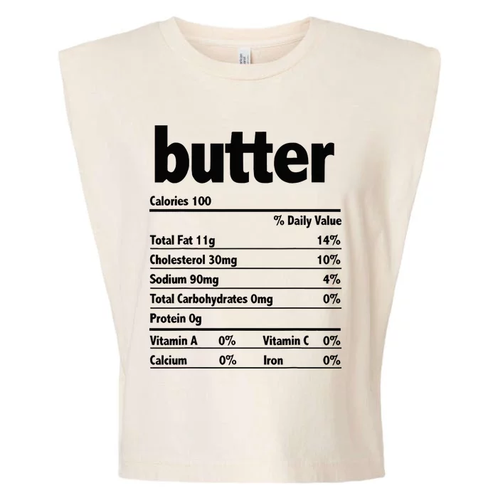 Thanksgiving Xmas Costume Nutrition Facts Butter Garment-Dyed Women's Muscle Tee