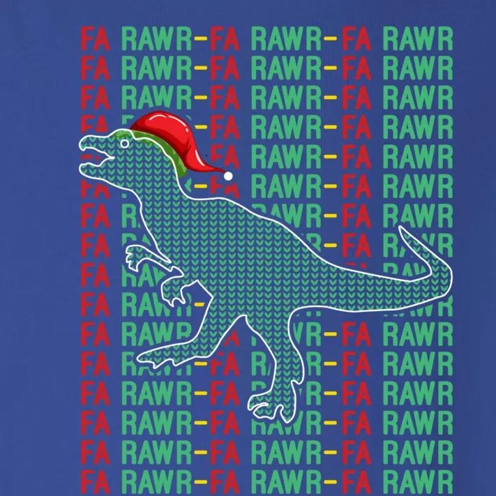 Trex Xmas Gift Fa Ra Rawr Dinosaur Ugly Christmas Sweater Gift Toddler Long Sleeve Shirt