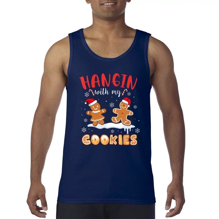 Teacher Xmas Hangin With My Cookies Gingerbread Christmas Gift Tank Top