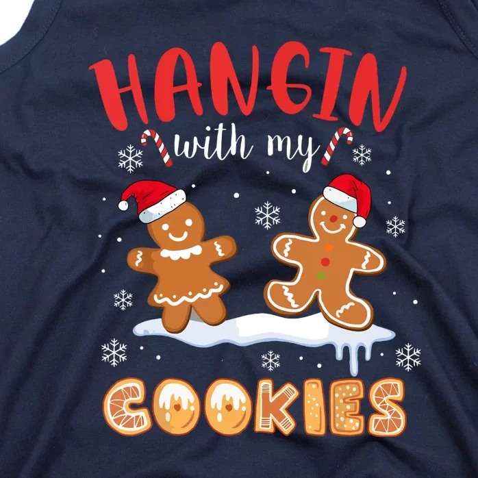 Teacher Xmas Hangin With My Cookies Gingerbread Christmas Gift Tank Top