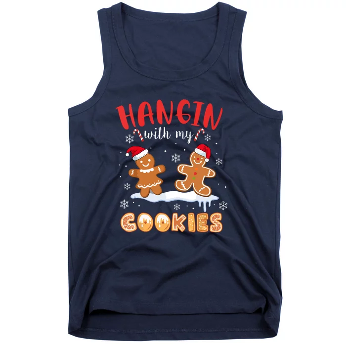 Teacher Xmas Hangin With My Cookies Gingerbread Christmas Gift Tank Top