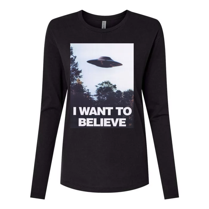 The Xfiles I Want To Believe Womens Cotton Relaxed Long Sleeve T-Shirt