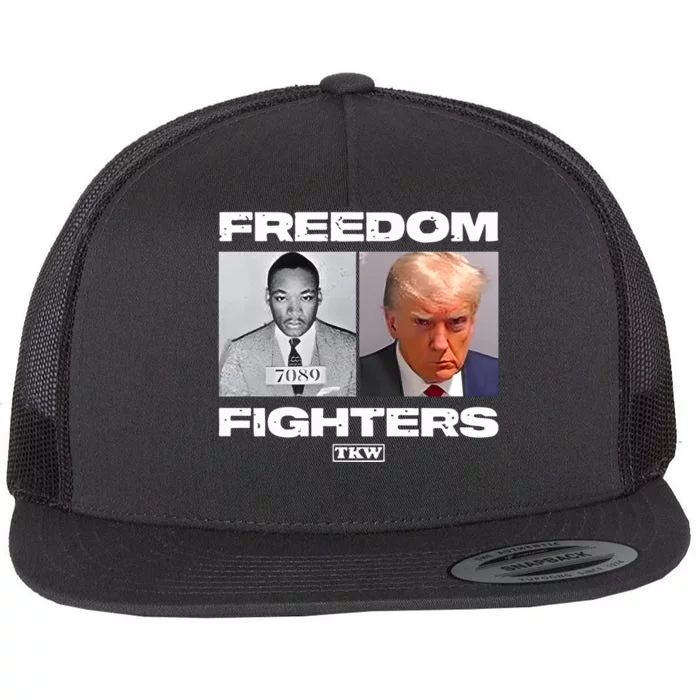 Trump X Martin Luther King Freedom Fighters Flat Bill Trucker Hat