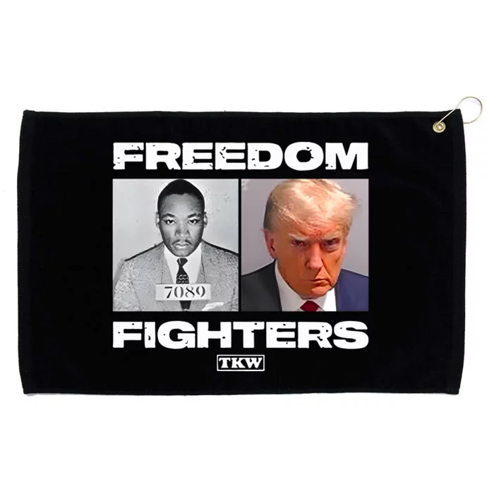 Trump X Martin Luther King Freedom Fighters Grommeted Golf Towel