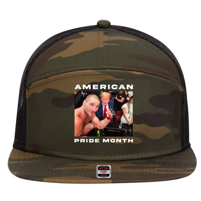 Trump X Strickland American Pride Month 7 Panel Mesh Trucker Snapback Hat