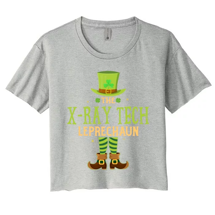 The Xray Tech Leprechaun Funny Matching St Patricks Day Gift Women's Crop Top Tee