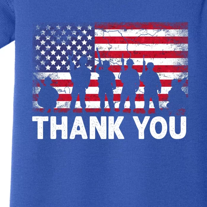 Thank You Army Memorial Day Partiotic Military Veteran Gift Baby Bodysuit