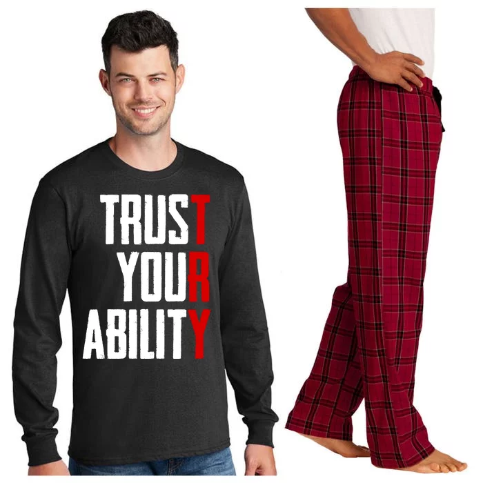 Trust Your Ability Try Long Sleeve Pajama Set