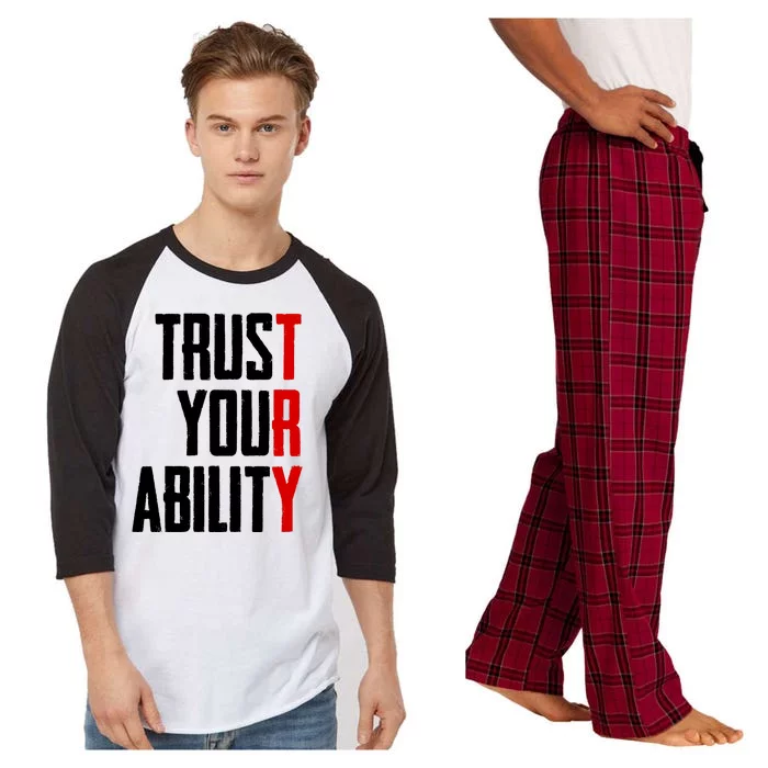 Trust Your Ability Try Raglan Sleeve Pajama Set