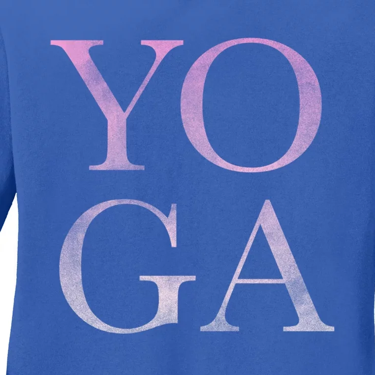 Trendy Yoga Breathe Relax Stretch Cool Gift Ladies Long Sleeve Shirt