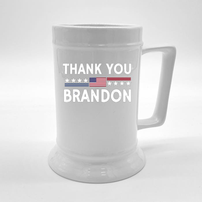 Thank You Brandon Front & Back Beer Stein