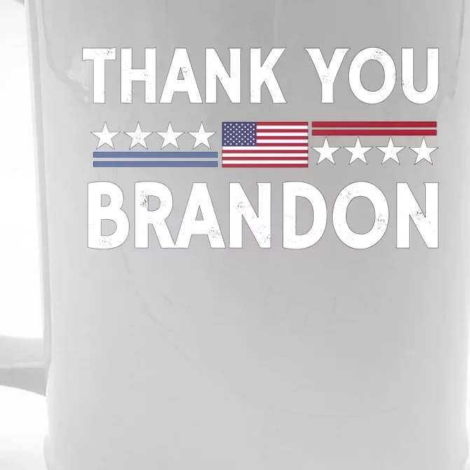 Thank You Brandon Front & Back Beer Stein