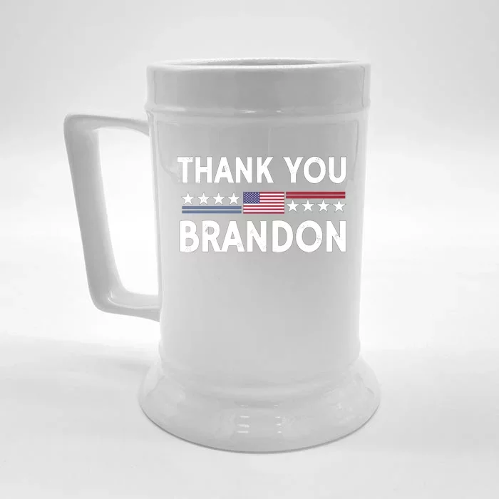 Thank You Brandon Front & Back Beer Stein