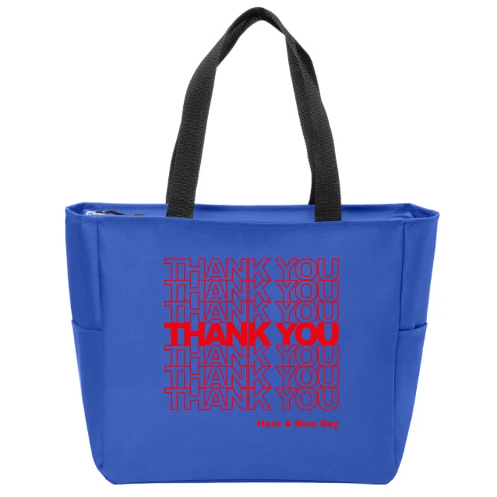 Thank You Bag Gift Zip Tote Bag