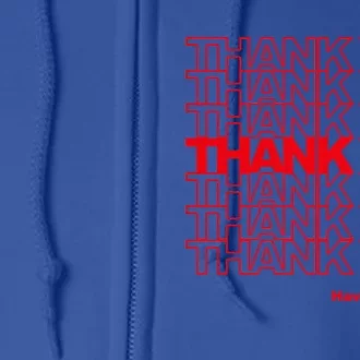 Thank You Bag Gift Full Zip Hoodie