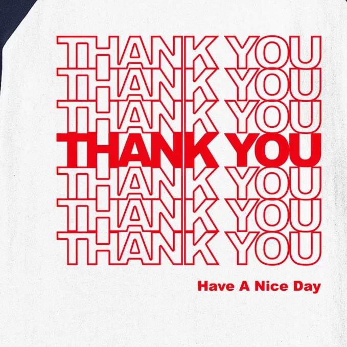 Thank You Bag Gift Baseball Sleeve Shirt