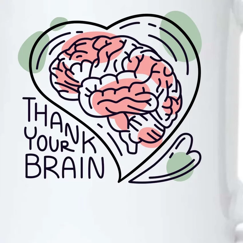 Thank Your Brain Mental Health Black Color Changing Mug