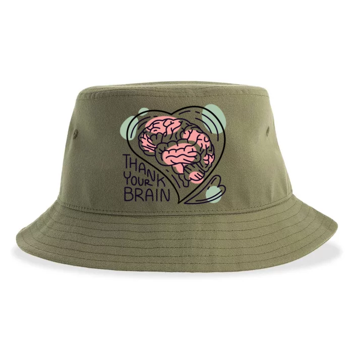 Thank Your Brain Mental Health Sustainable Bucket Hat