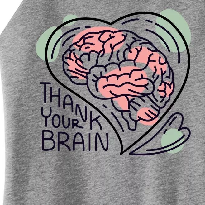 Thank Your Brain Mental Health Women’s Perfect Tri Rocker Tank