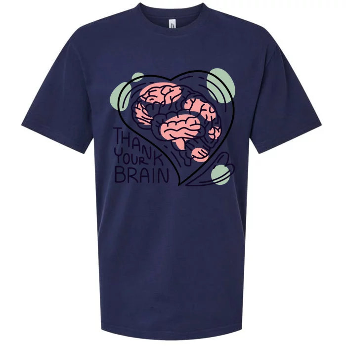 Thank Your Brain Mental Health Sueded Cloud Jersey T-Shirt