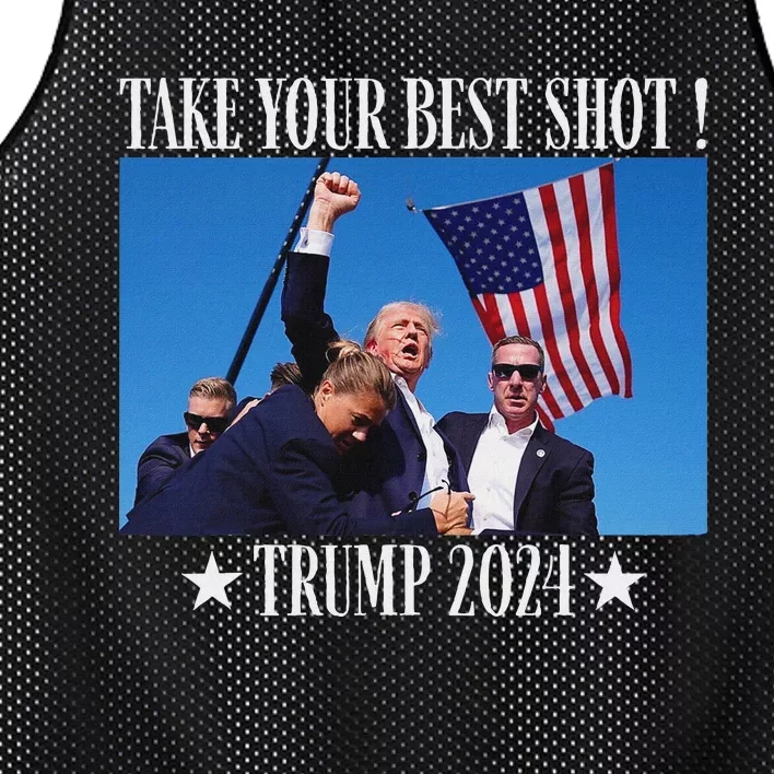 Take Your Best Shot Trump Shot Mesh Reversible Basketball Jersey Tank