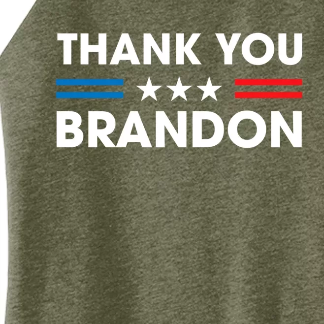 Thank You Brandon Conservative Anti Liberal Us Flag Xmas Gift Women’s Perfect Tri Rocker Tank