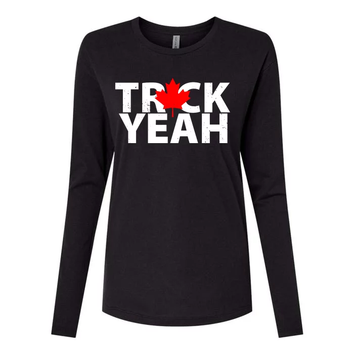 Truck Yeah Candian Womens Cotton Relaxed Long Sleeve T-Shirt