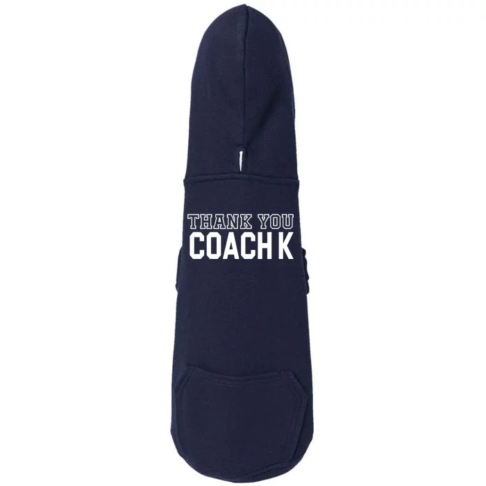 Thank You Coach K Basketball Doggie 3-End Fleece Hoodie