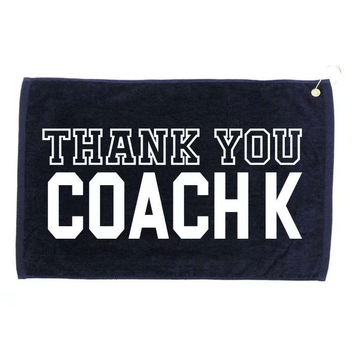 Thank You Coach K Basketball Grommeted Golf Towel