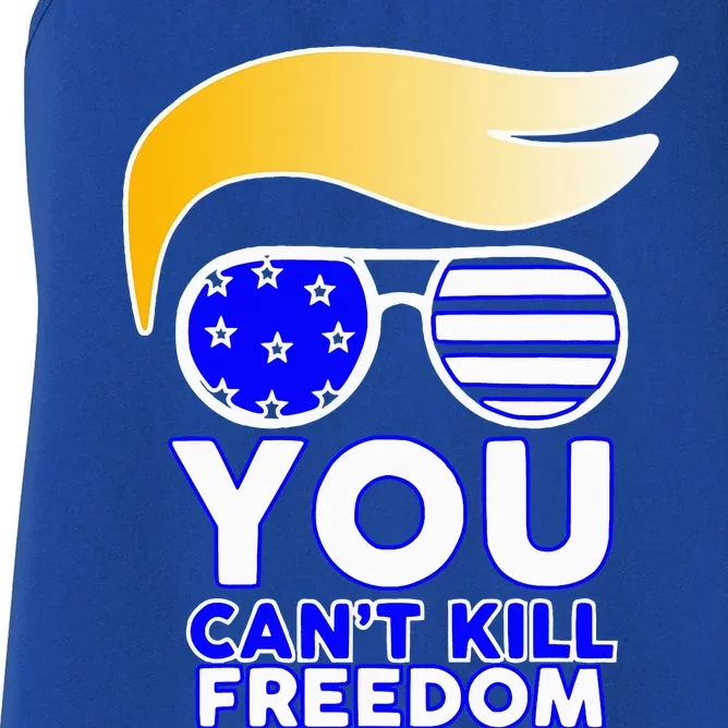 Trump You CanT Kill Freedom Women's Racerback Tank