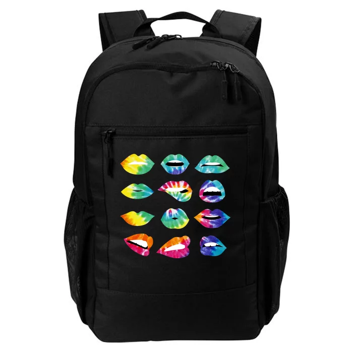 Tye Dye Colorful Hippy Lips Daily Commute Backpack