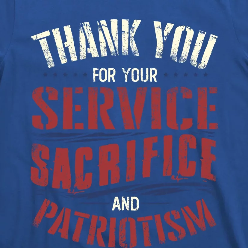 Thank You For Your Service Patriotic America Veteran's Day Funny Gift T-Shirt