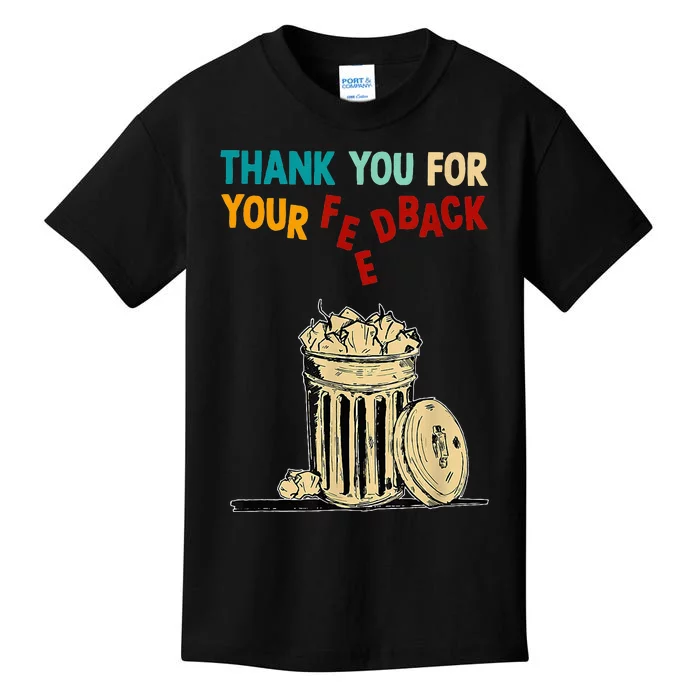 Thank You For Your Feedback Raglan Baseball Kids T-Shirt