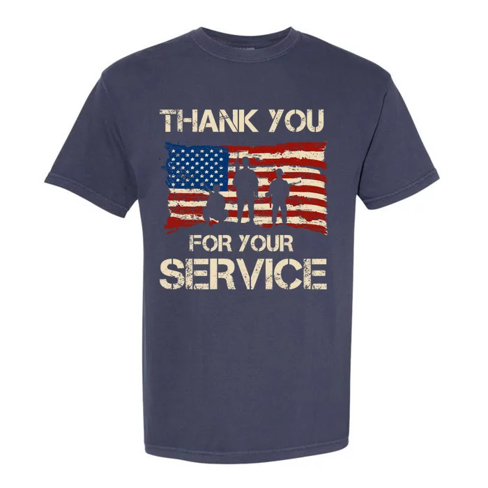 Thank You For Your Service Veterans Day Vintage USA Garment-Dyed Heavyweight T-Shirt